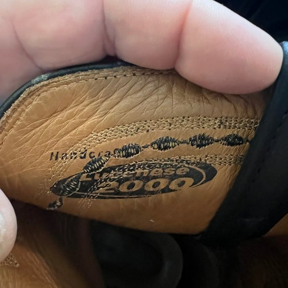 Vintage Lucchese 2000 Hand Made Black Ostrich Dress Roper Boot - Picture 2 of 12